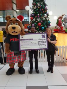PTS Clean's Ruggy Bear At Glasgow Children's Hospital