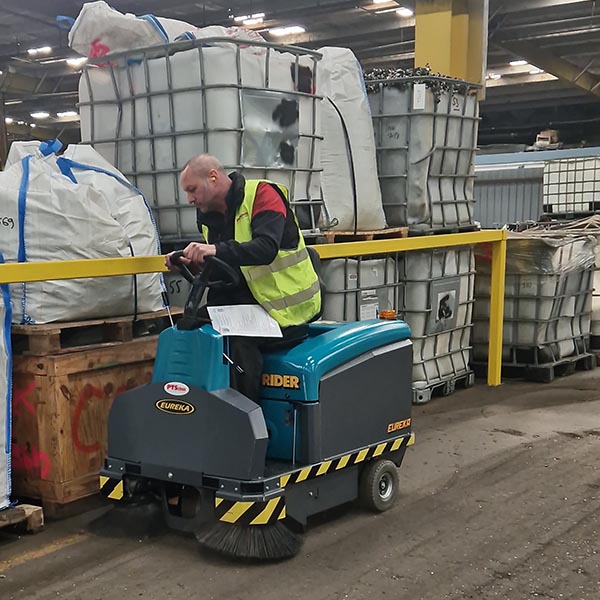 PTS Clean Rider 1201 Warehouse Sweeper